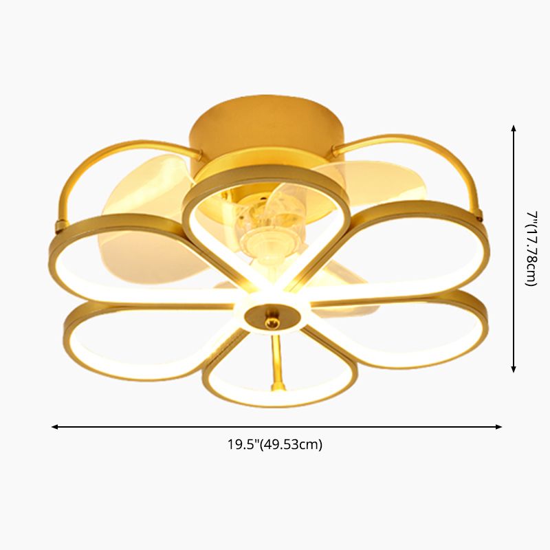 Hana Ventilador con Luz sin aspas, 3 Estilos, Motor dc, ∅50CM