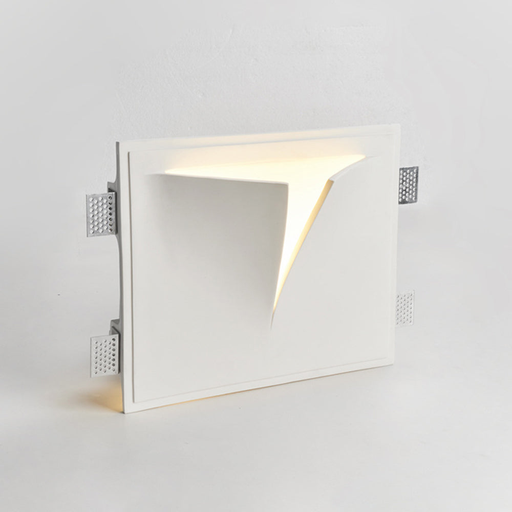 Elif Moderno Empotrable Metal/Yeso LED Aplique de Pared Blanco