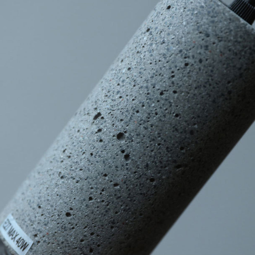 Zaid Industrial Geométrica Metal/Cemento Lámpara Colgante Gris