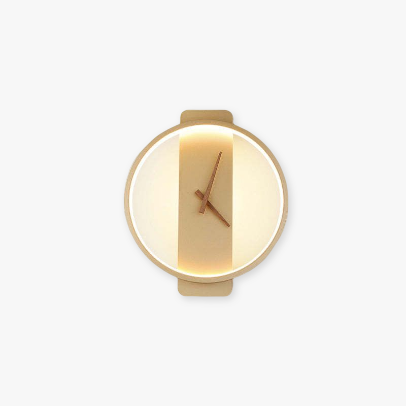 Nordic Decorativo Reloj Metal Aplique de Pared, Dorado/Negro