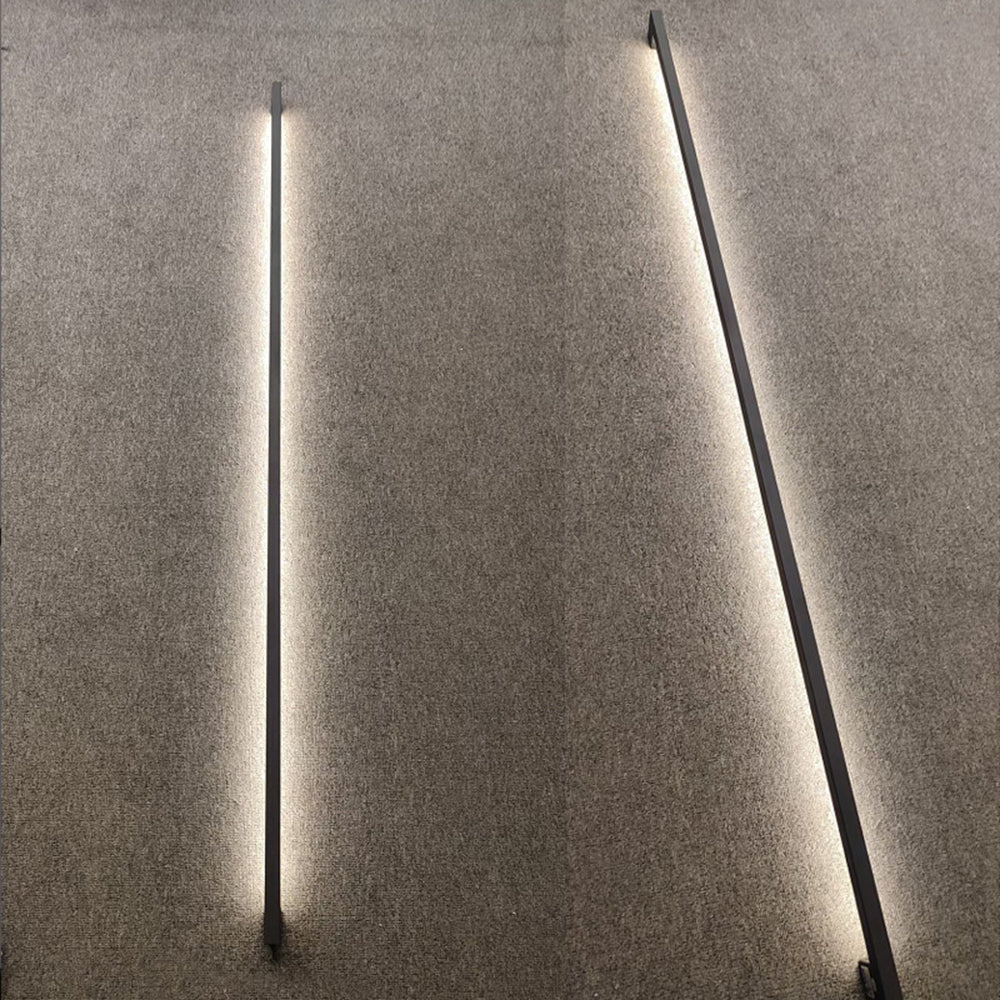 Edge Moderno Lineal Metal/Acrílico LED Aplique de Pared Negro
