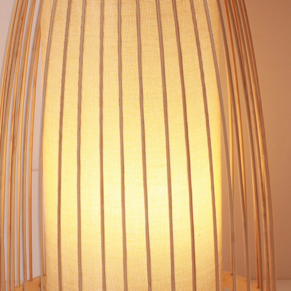 Ozawa Lámpara de Pie de Ratán Tejida Minimalista Diseño