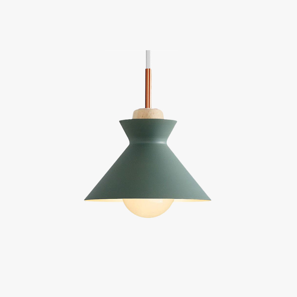 Morandi Moderna Minimalista Cónico Metal Lámpara Colgante Gris/Verde/Amarillo