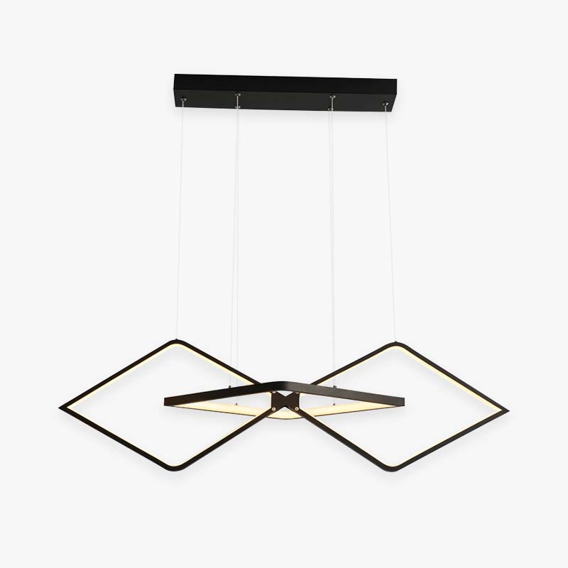 Bouvet Diseño Geométrica Metal Lámpara Colgante, Negra/Dorada