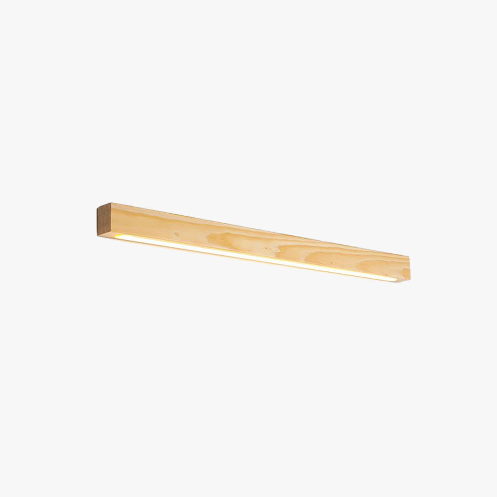 Ozawa Minimalista Lineal LED Madera Aplique de Pared Marrón/Madera