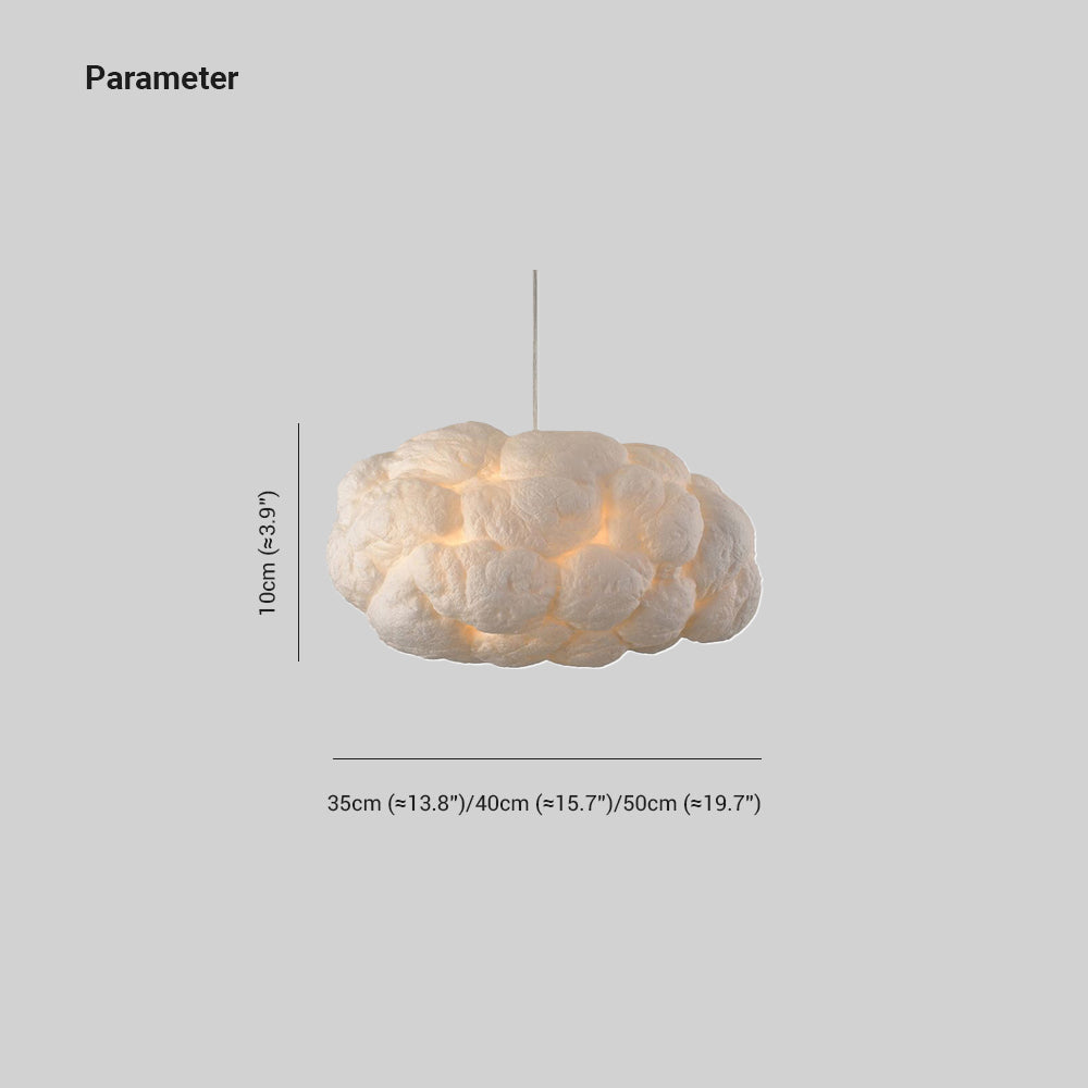 Minori Moderna Diseño Nube PVC/Algodón Lámpara Colgante Blanca