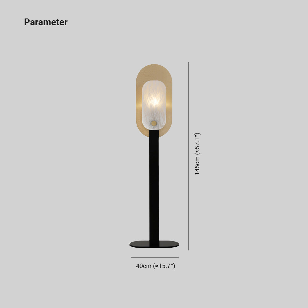 Cooley Moderna Diseño Ovalada Mármol/Hierro Lámpara de Pie