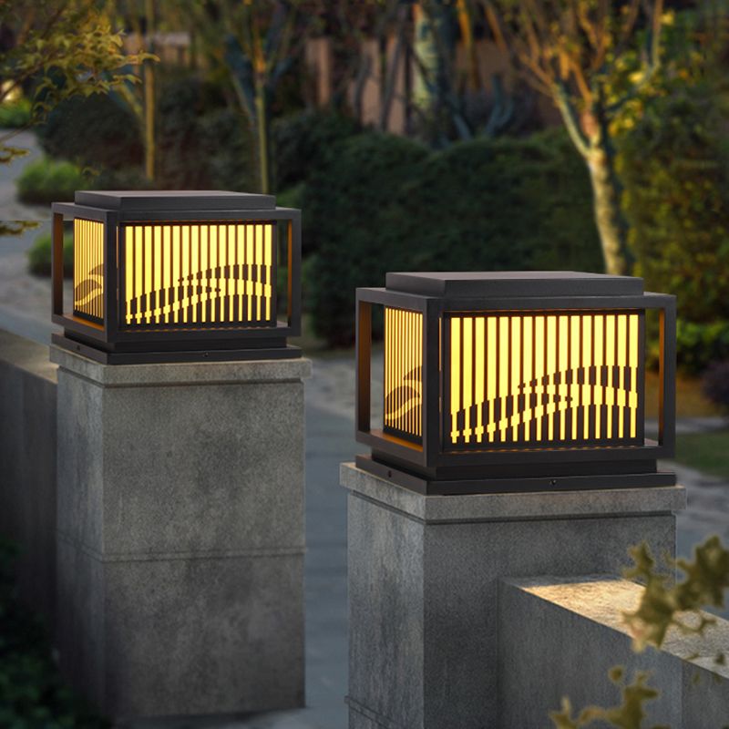 Riley Retro Lámpara Exterior LED Cubo Metal Patio Jardín