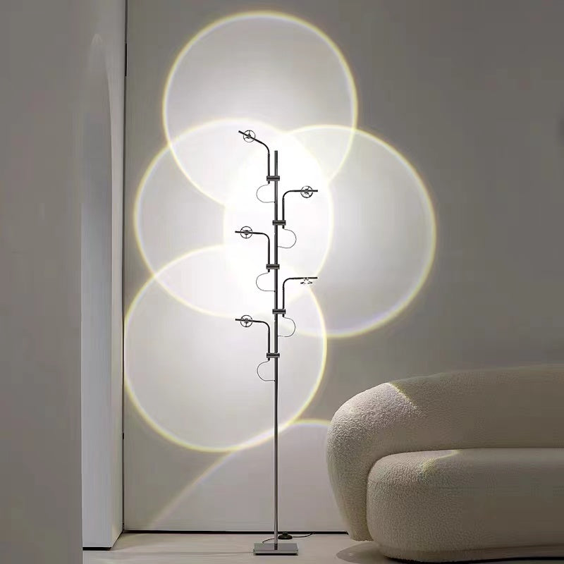 Salgado Minimalista Moderna Lineal Metal LED Lámpara de Pie Negra