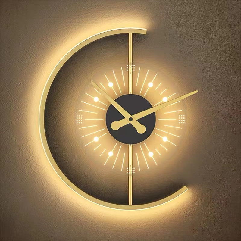 Nielsen Decorativo Reloj Metal/Acrílico Aplique de Pared Dorado