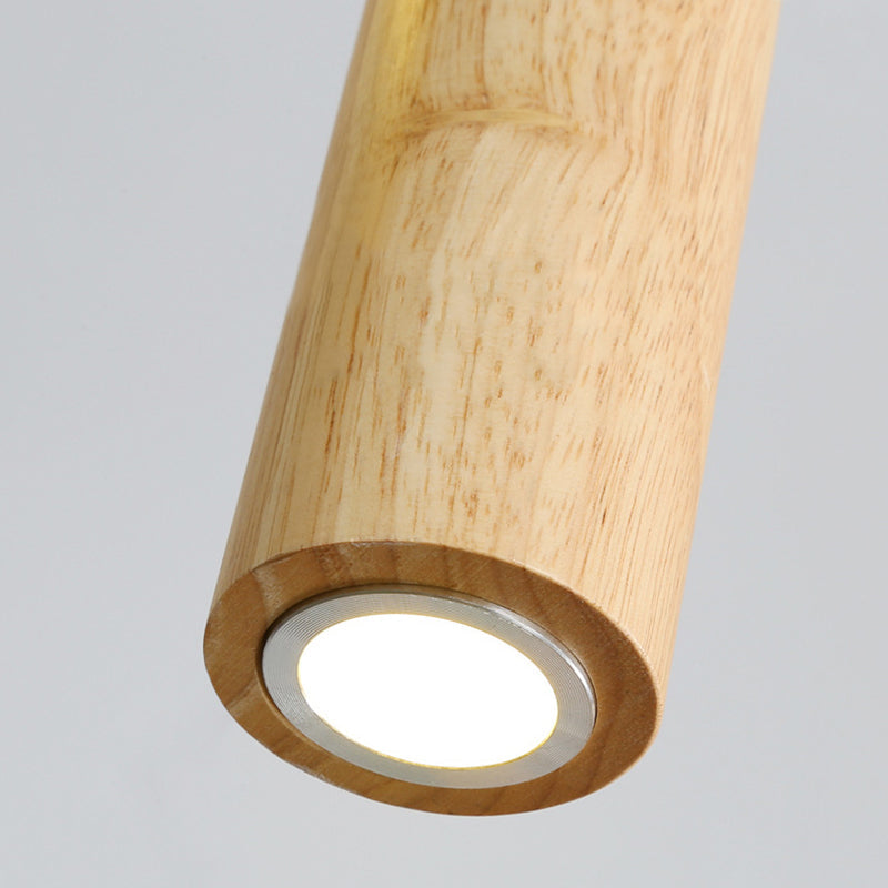 Ozawa Moderna Simple Madera/Acrílico Lámpara Colgante Amarilla/Marrón