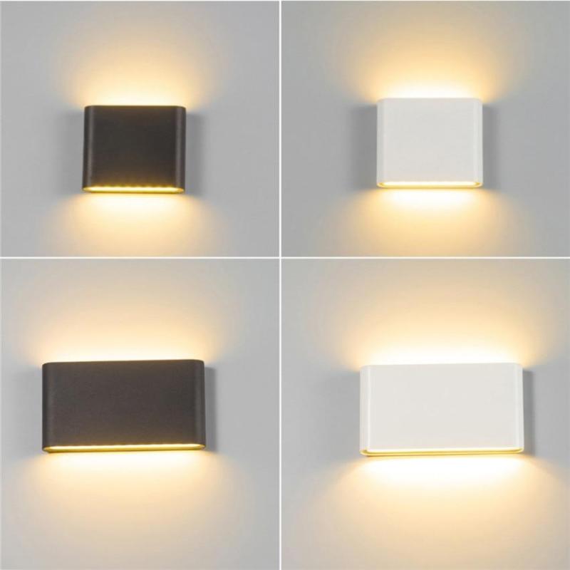 Orr Moderna LED Rectangular Metal/Acrílico Aplique de Pared Blanca/Negra