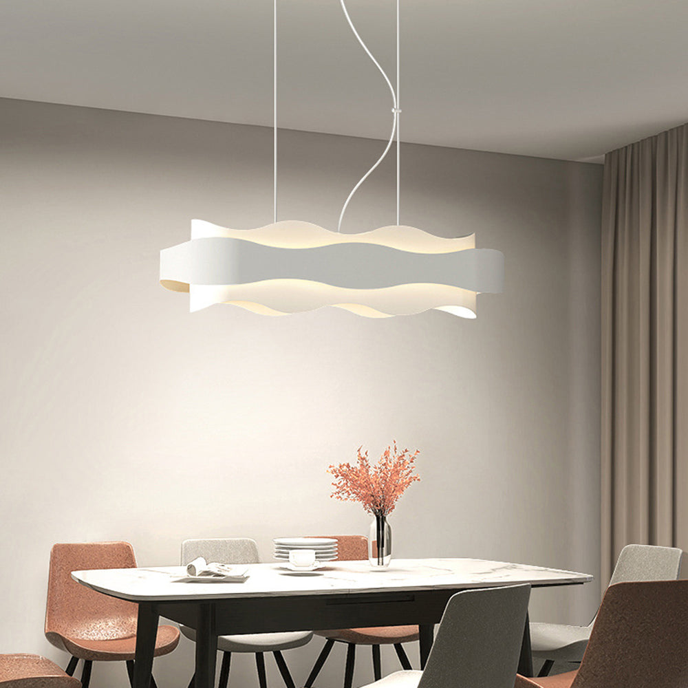 Bella Moderna Diseño Minimalista Metal Lámpara Colgante Blanca