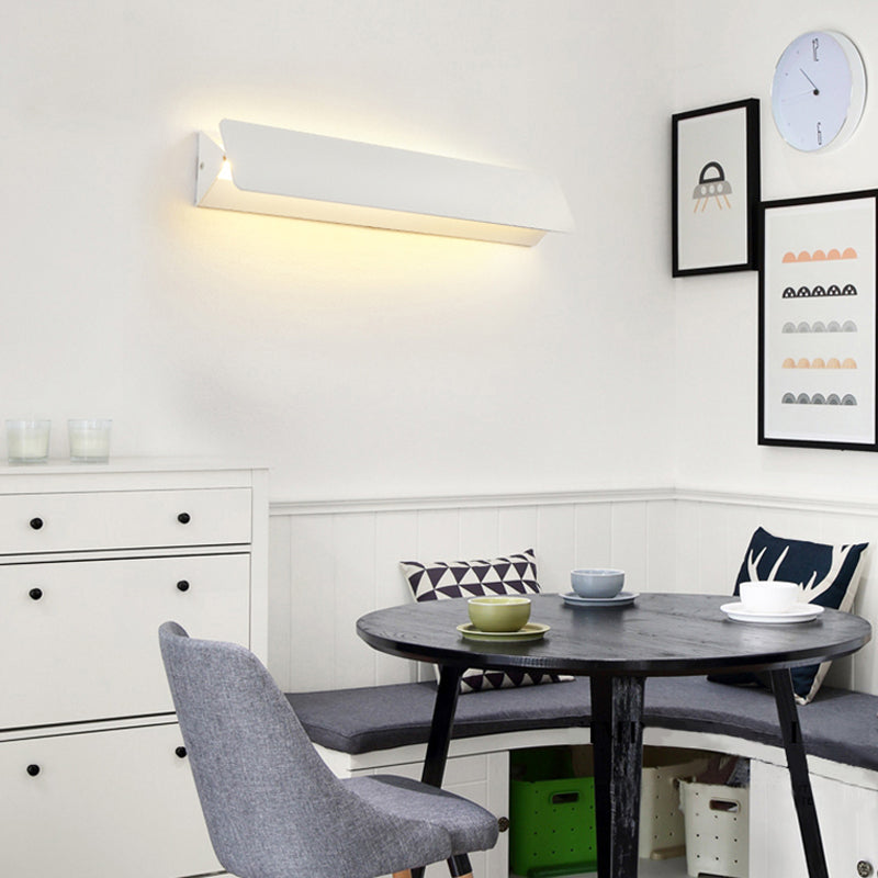 Auer Moderno LED Rectangular Metal Aplique de Pared Interior Blanco