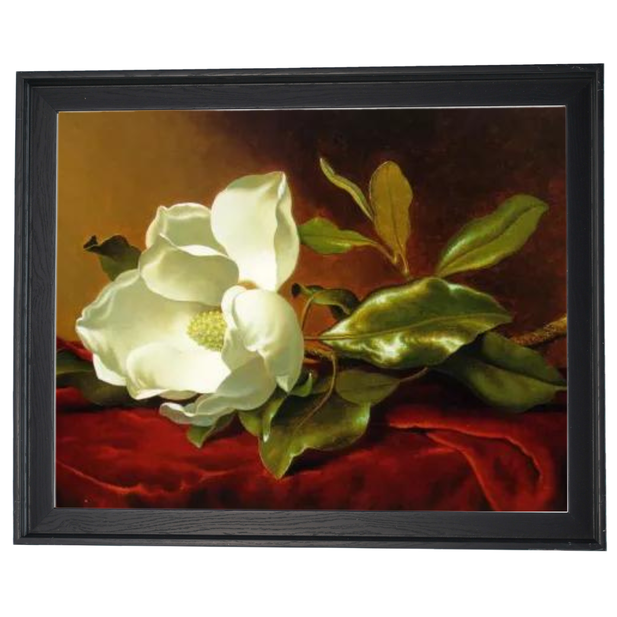 A Magnolia on Red Velvet- Decoración Romántica de Impresiones Artísticas de Pared Dormitorio