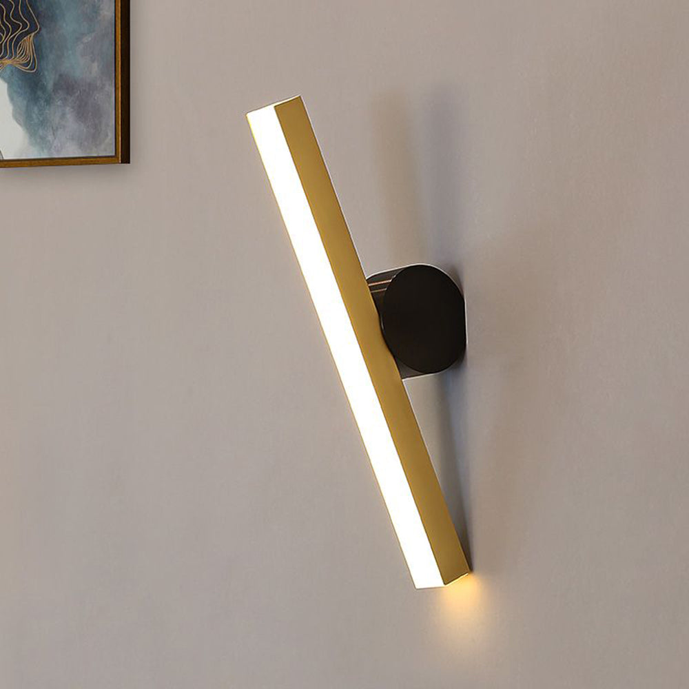 Edge Moderno Lineal Geometría LED Aplique de Pared Dorado