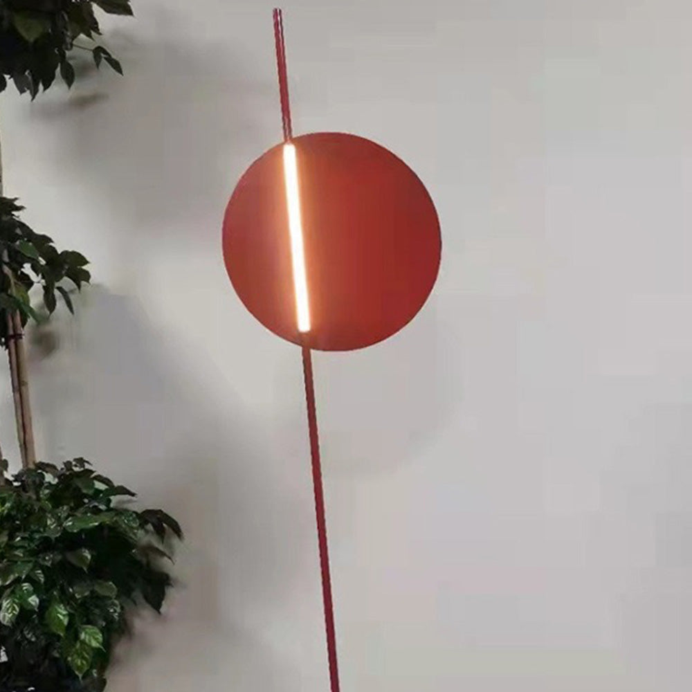 Salgado Moderna Simple Metal/Fibra Lámpara de Pie Rojo