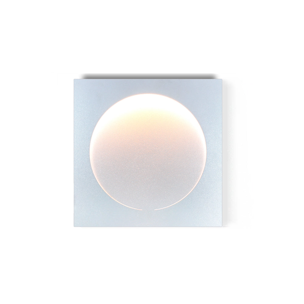 Elif Diseño LED Media Luna Metal Aplique de Pared Blanco