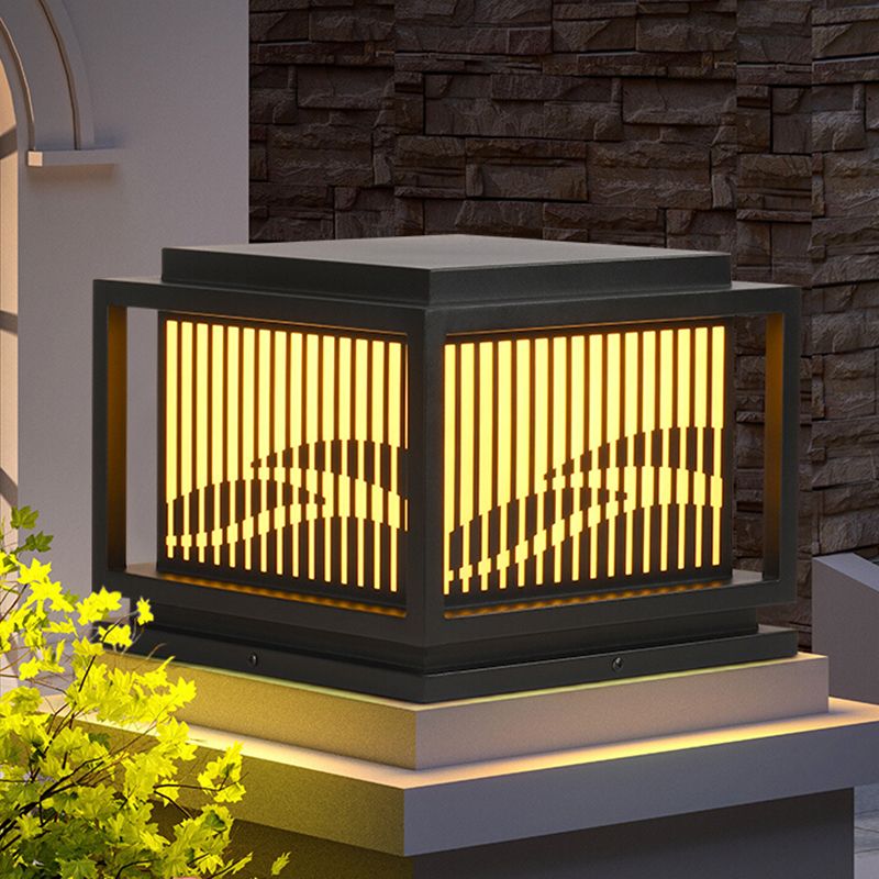 Riley Retro Lámpara Exterior LED Cubo Metal Patio Jardín