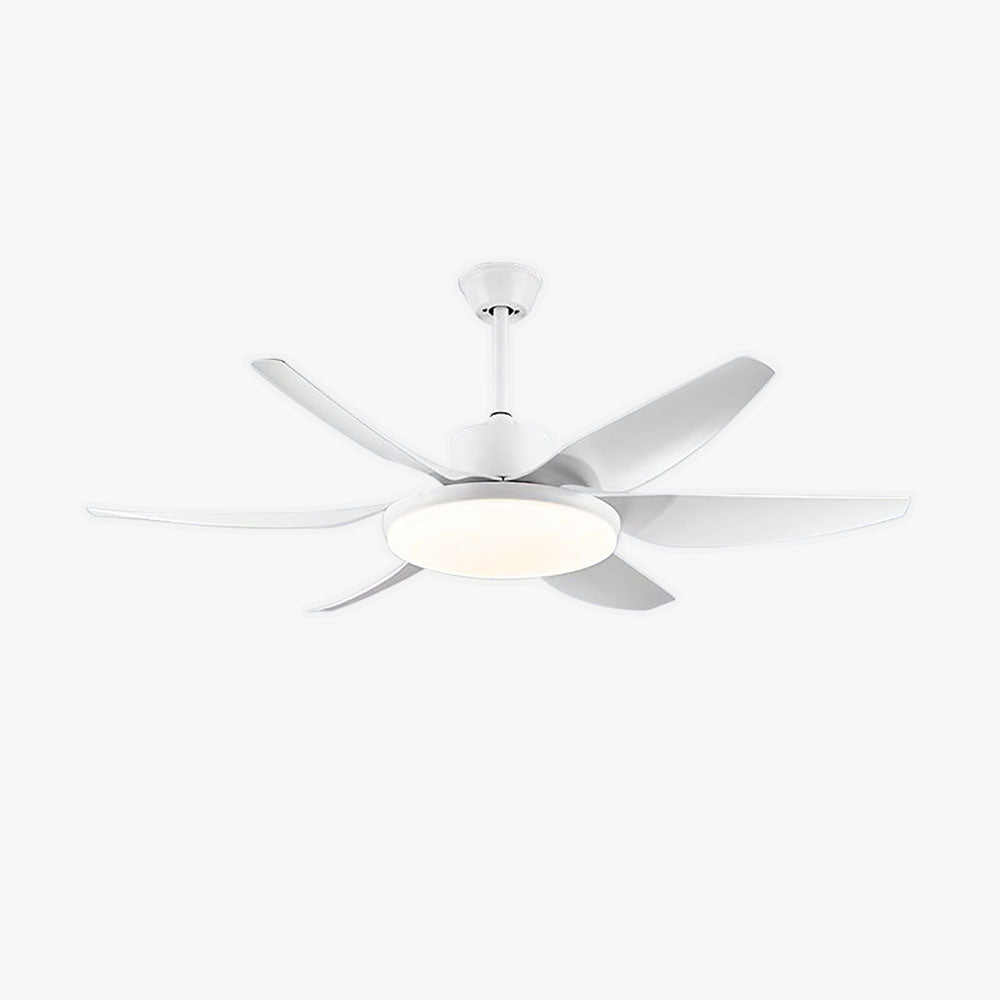 Haydn Ventilador de techo con Luz Básico Blanco 6 Palas, Motor dc, ∅130CM