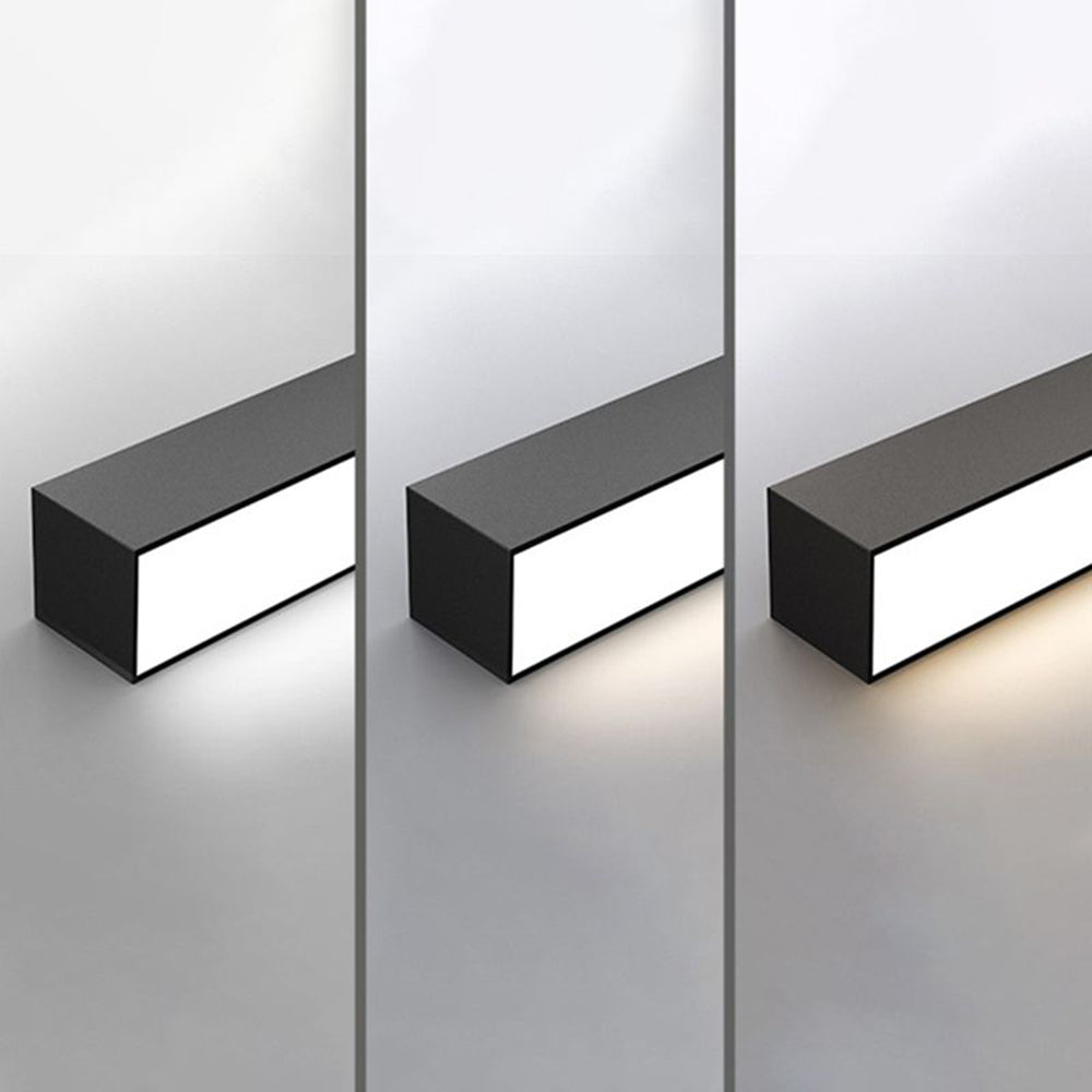 Edge Moderna Minimalista Lineal Metal LED Lámpara de Techo Negra