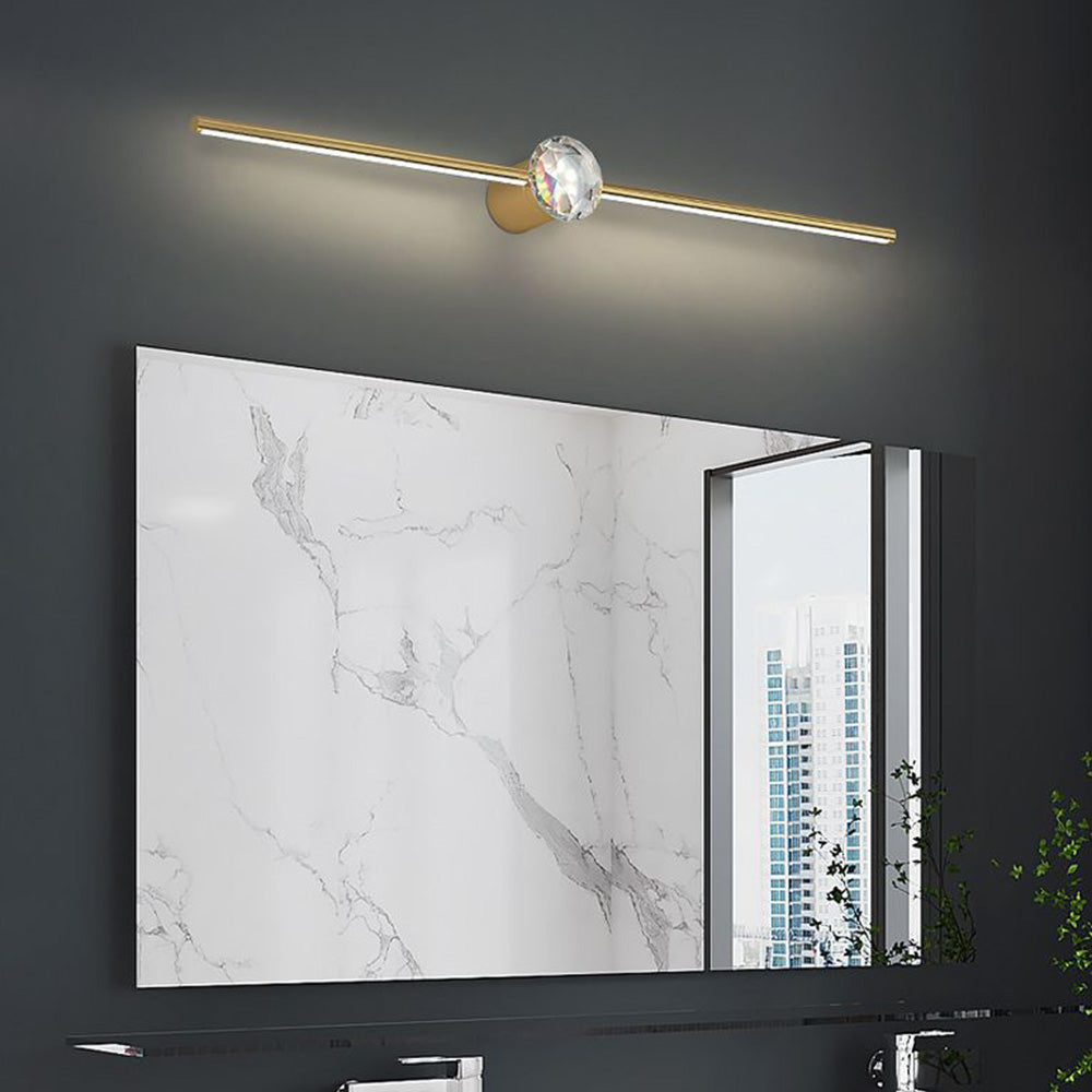 Kristy Lineal Lineal Metal LED Aplique de Pared Dorado