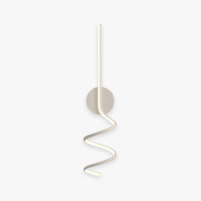 Louise Moderno LED Spiral Lineal Metal Aplique de Pared, Negro/Blanco