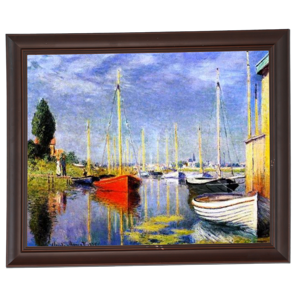 Yachts At Argenteuil-Decoración de Arte de Pared Vintage Sala de Estar