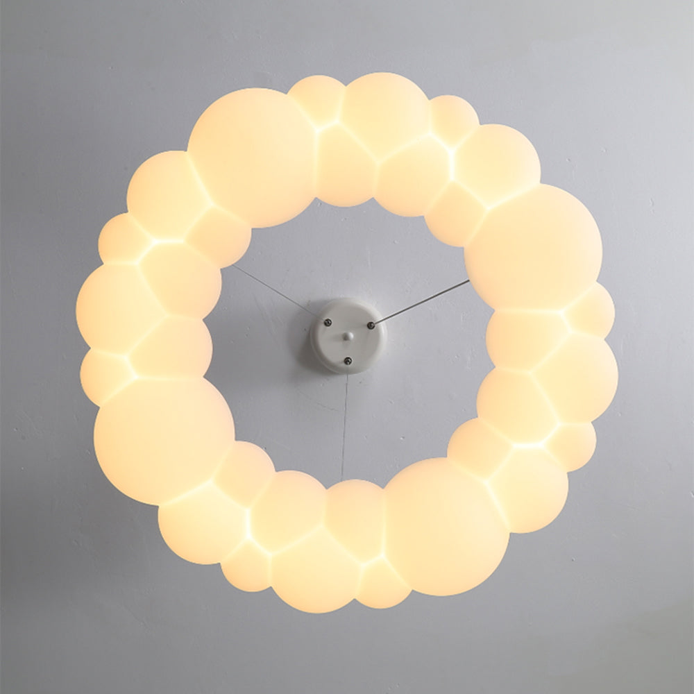 Quinn Diseño Redonda Metal/Acrílico Lámpara Colgante Blanca