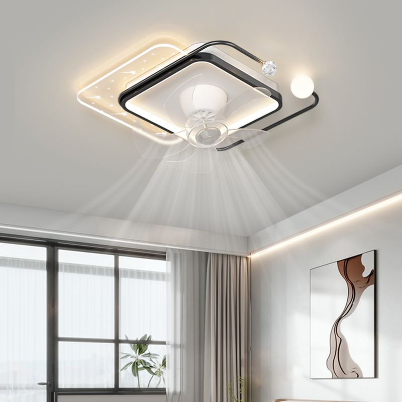 Madina Ventilador de techo con Luz sin aspas Estrellado, 4 Estilos, Motor dc, ∅50/100CM