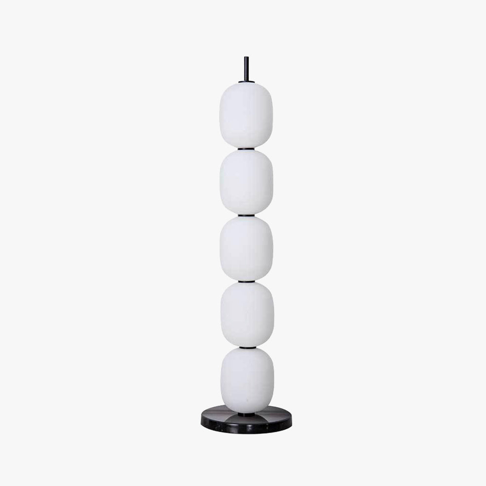 Valentina Moderna Diseño Vidrio Lámpara de Pie Blanca
