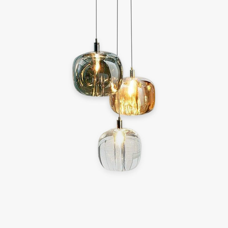 Hailie Diseño Burbuja Metal/Cristal Lámpara Colgante