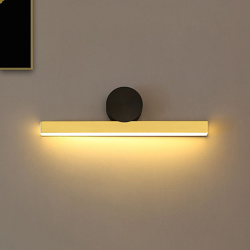 Edge Moderno Lineal Geometría LED Aplique de Pared Dorado