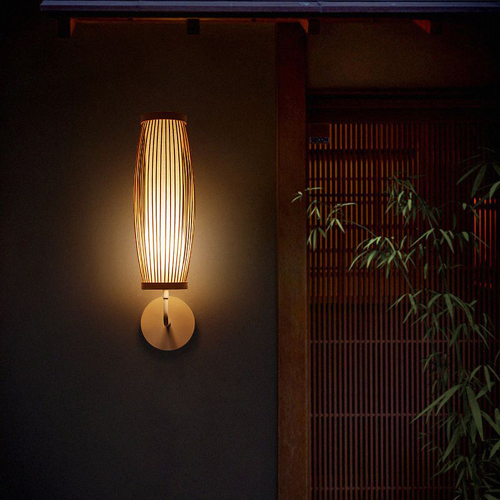 Muto Bambú LED Aplique de Pared Marrón