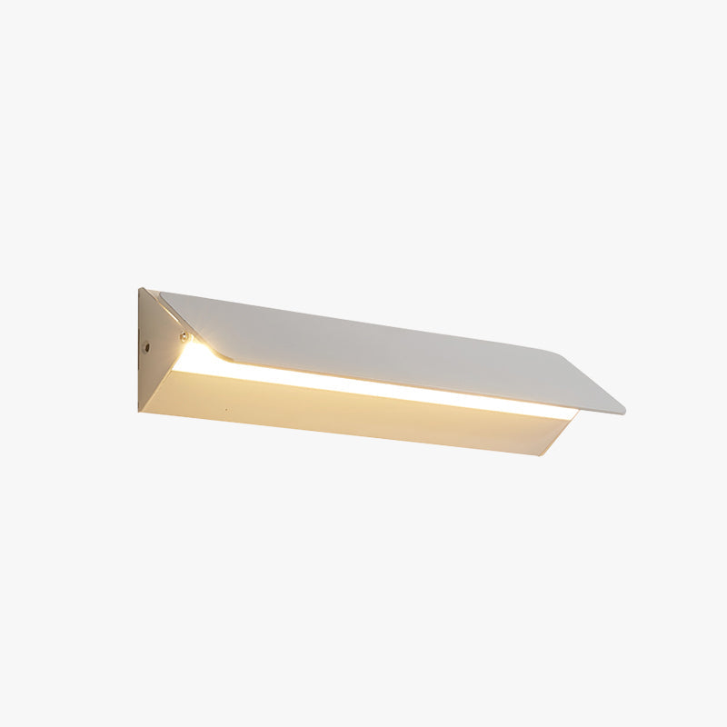 Auer Moderno LED Rectangular Metal Aplique de Pared Interior, Blanco