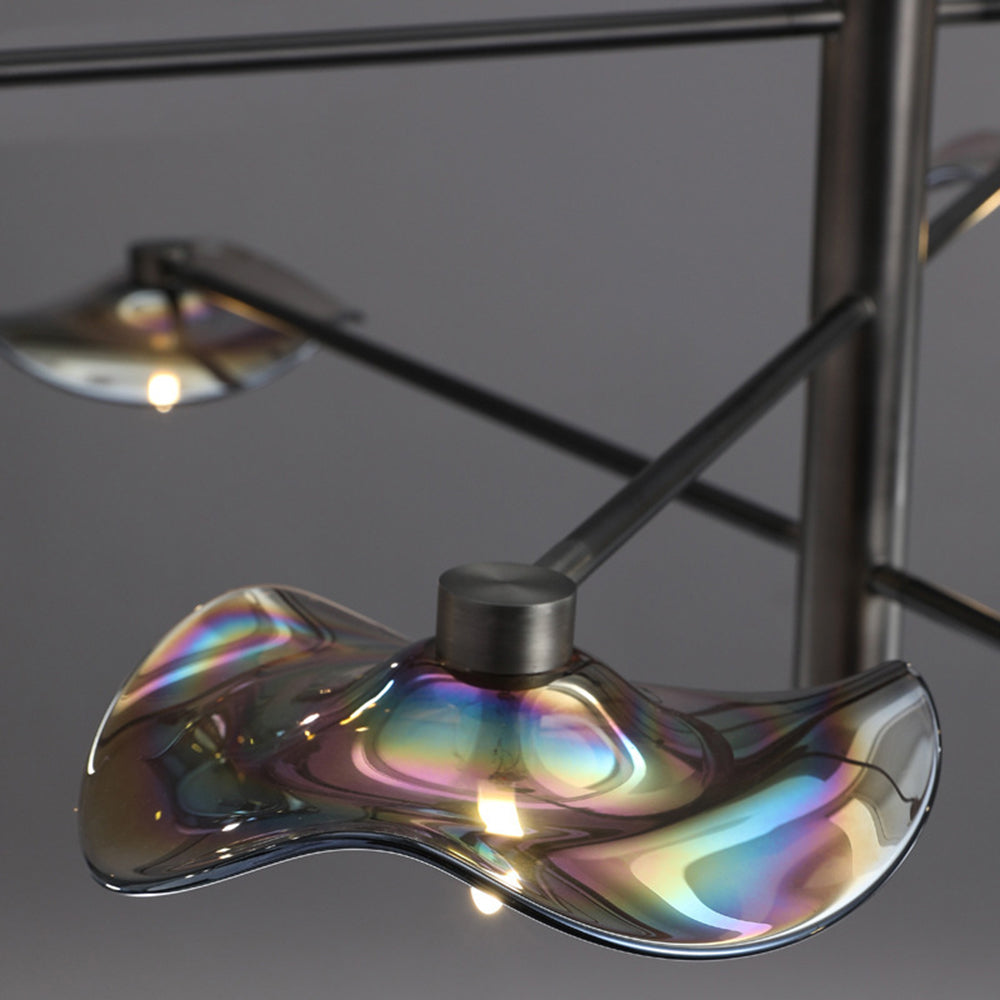 Carins Moderna Decorativa Metal/Vidrio Lámpara Colgante Transparente/Multicolor