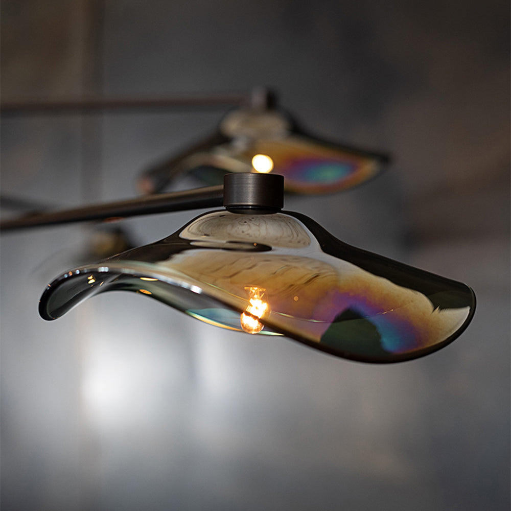 Carins Moderna Decorativa Metal/Vidrio Lámpara Colgante Transparente/Multicolor