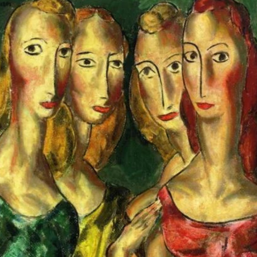 Four Sisters-Decoración de Arte de Pared Vintage Sala de Estar