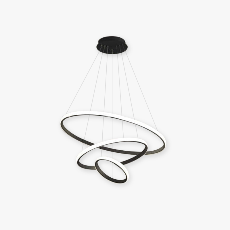 Arisha Diseño Anilla Metal Lámpara Colgante Negra/Blanca/Café/Dorada