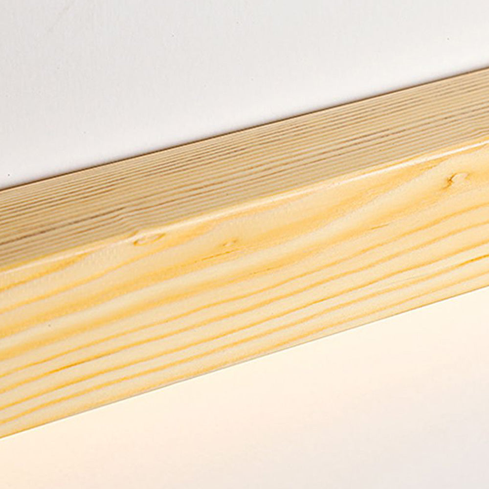 Ozawa Minimalista Lineal LED Madera Aplique de Pared Marrón/Madera