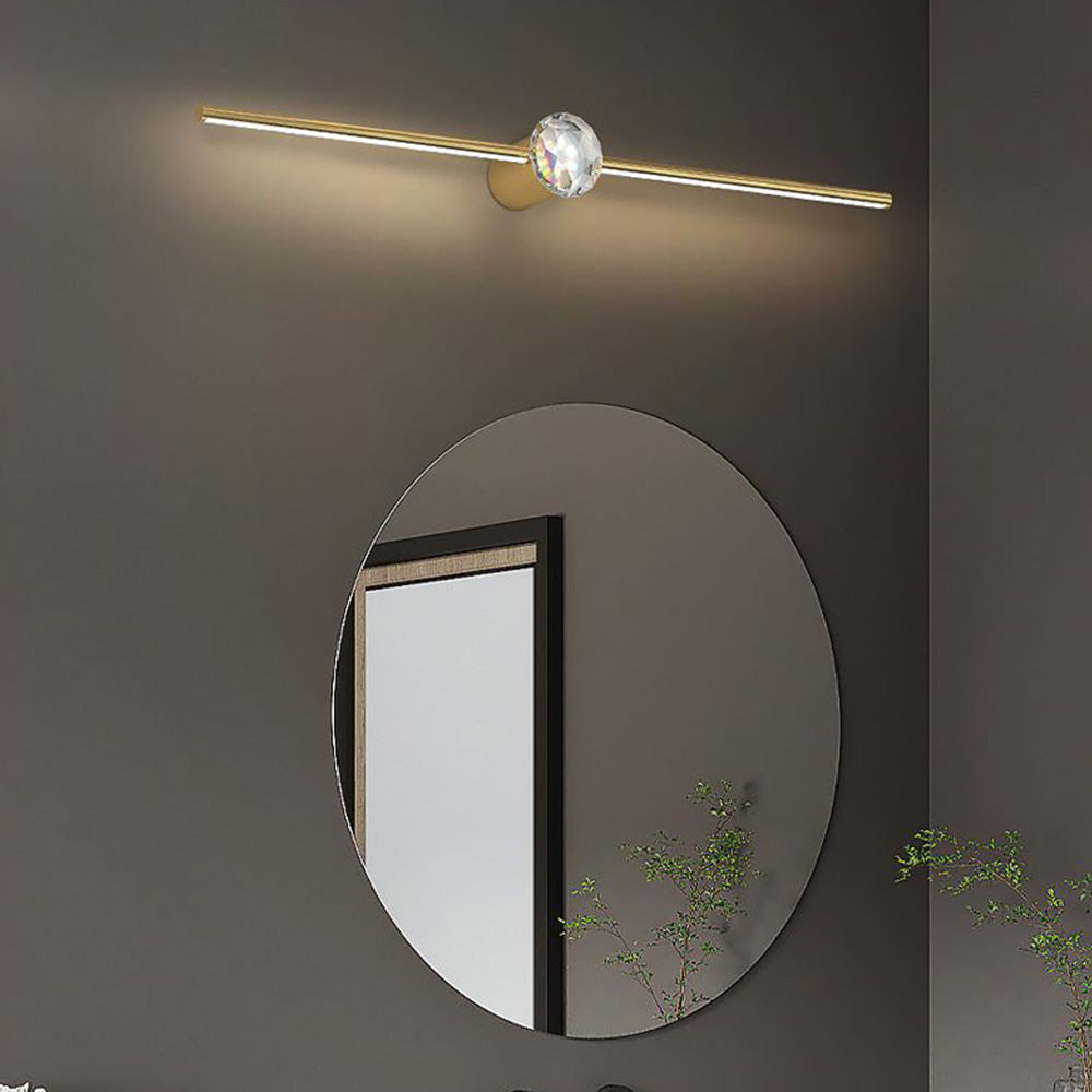 Kristy Lineal Lineal Metal LED Aplique de Pared Dorado