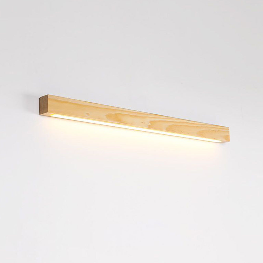 Ozawa Minimalista Lineal LED Madera Aplique de Pared Marrón/Madera