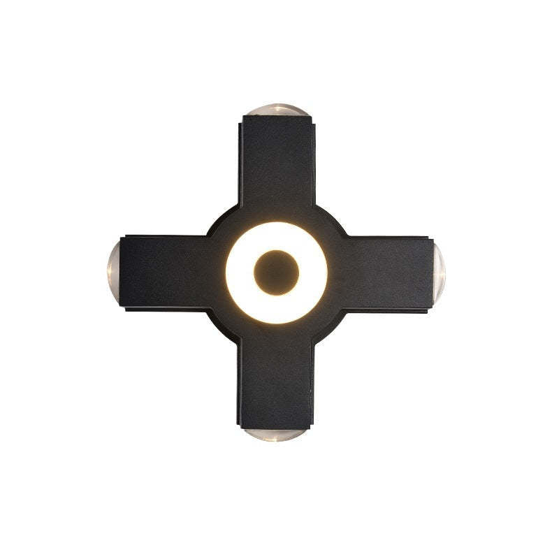 Orr Industrial LED Geométrico Metal/Acrílico Aplique de Pared Negro