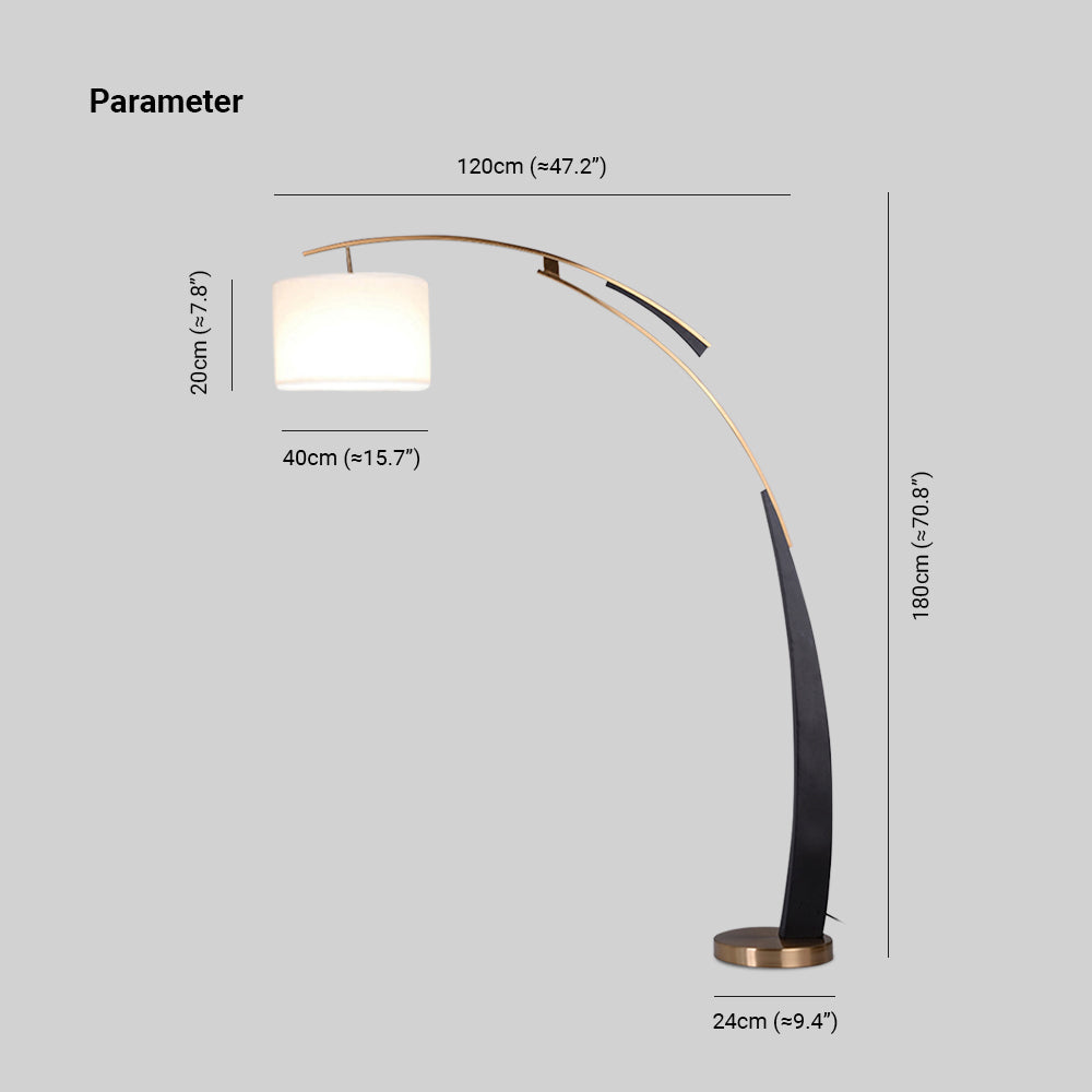 Salgado Moderna Minimalista Metal/Textil LED Lámpara de Pie