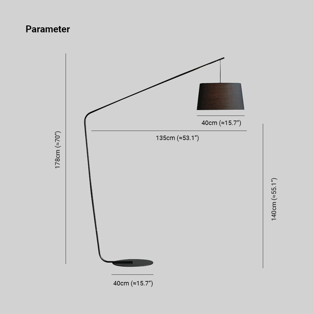 Salgado Moderna Minimalista Metal/Tela Lámpara de Pie Negra