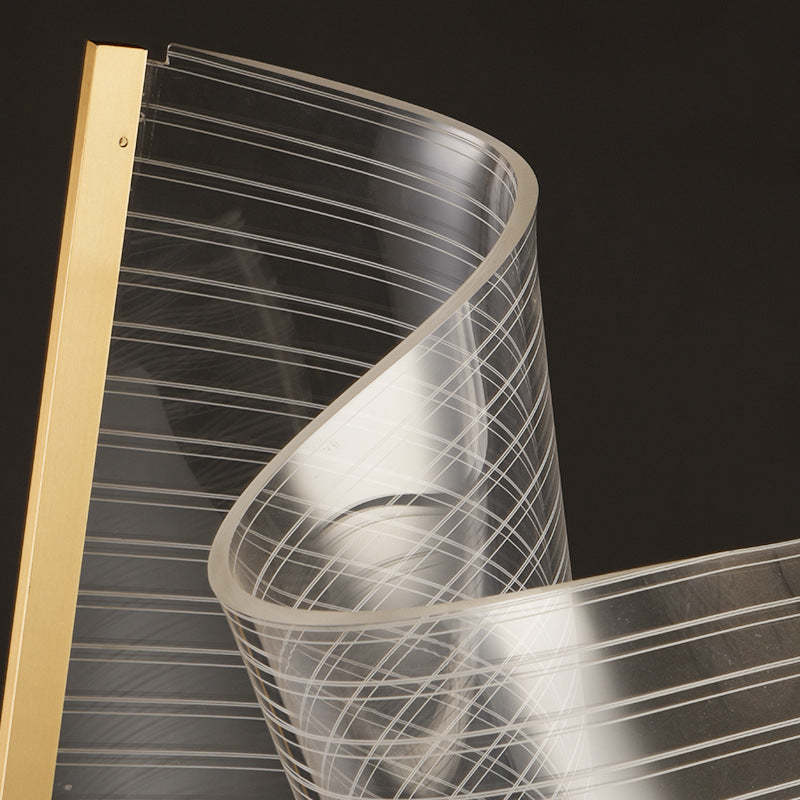 Salgado Moderna Diseño Metal/Vidrio Lámpara de Pie, Transparente