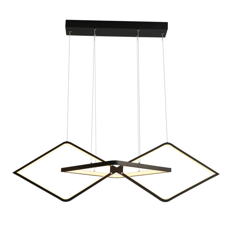 Bouvet Diseño Geométrica Metal Lámpara Colgante, Negra/Dorada