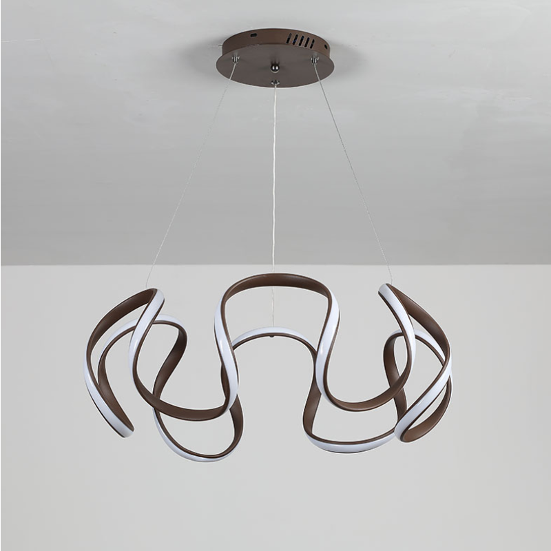 Louise Moderna Irregular Metal/Silicio Lámpara Colgante Negra