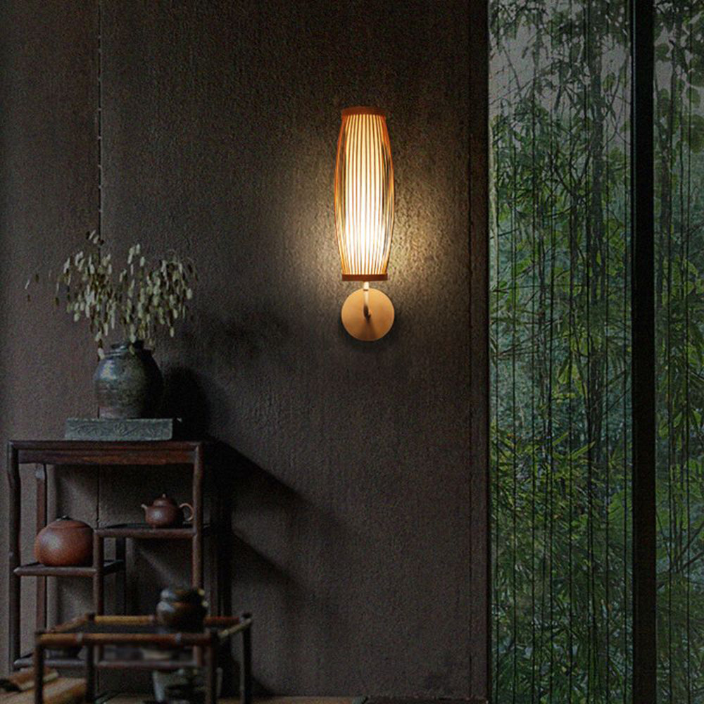 Muto Bambú LED Aplique de Pared Marrón