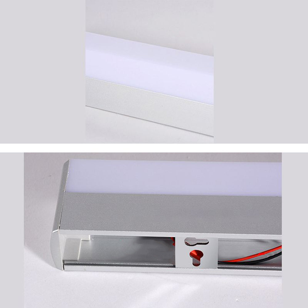 Leigh Minimalista Lineal Metal/Acrílico LED Aplique de Pared Blanco